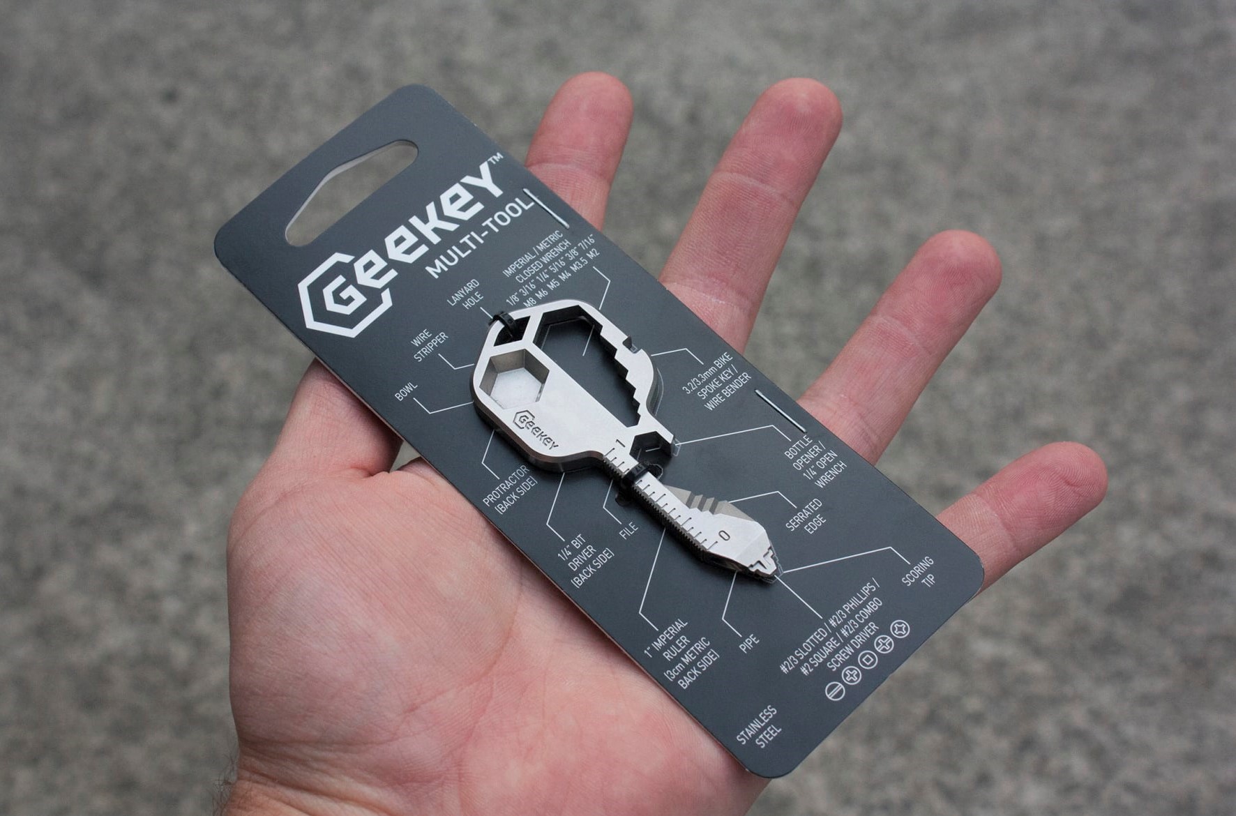 Geeky Multi-Tool-Key Shaped Pocket Tool
